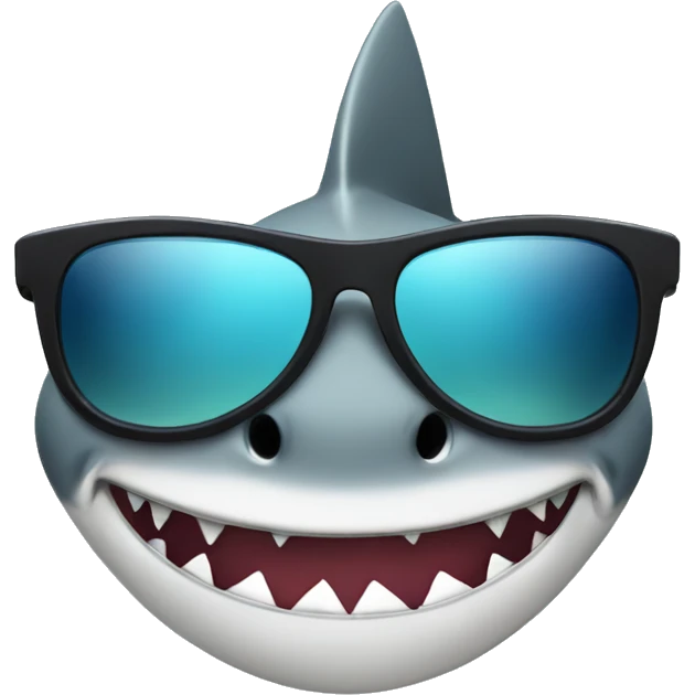 shark with sunglases emoji