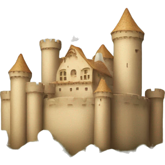 Castle with background bread emoji