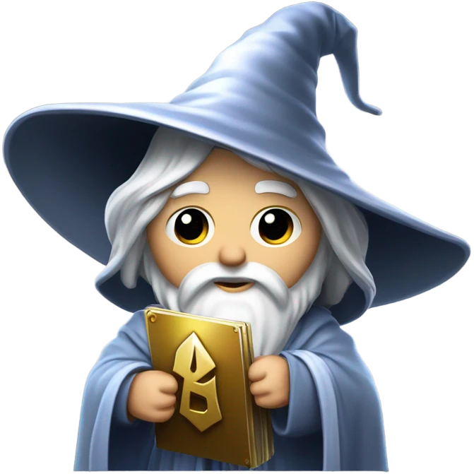 wizard holding  hard disk emoji