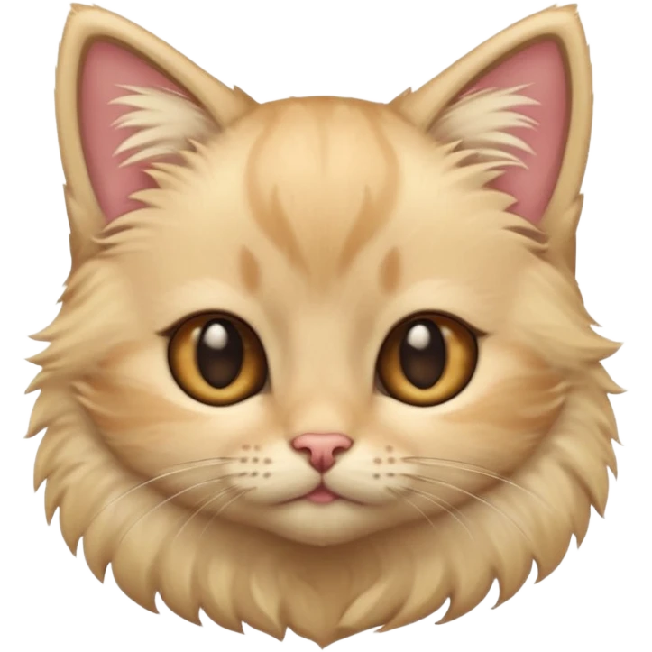 kitten with blonde hair and brown eyes emoji