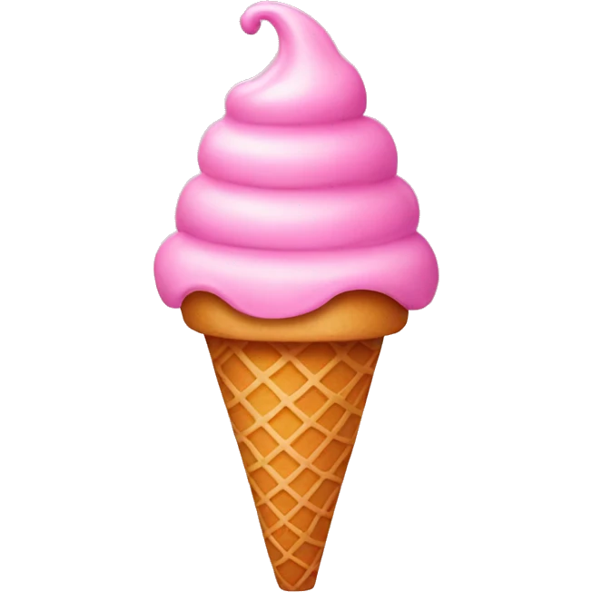 Pink ice cream cone emoji