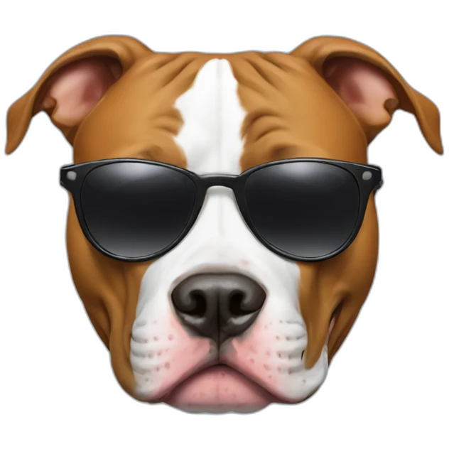 Pitbull with sunglasses emoji