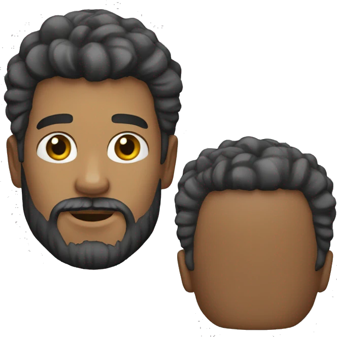 careca com barba emoji