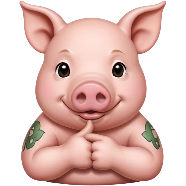 Pig with cool peace  emoji