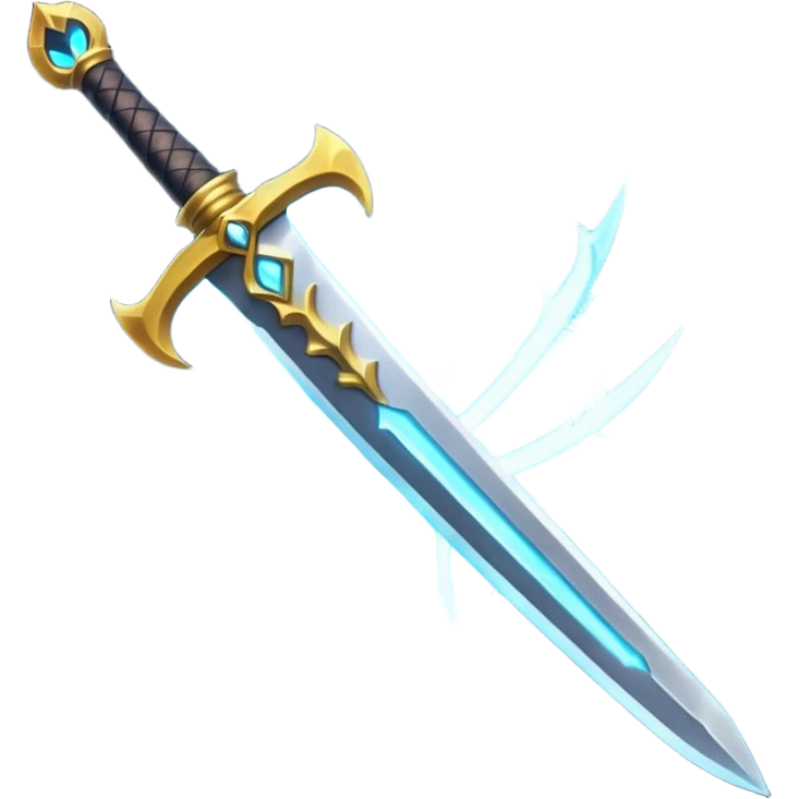 fantasy game icon, sword, magic, time rift, emoji style, for 'Aeonrith' emoji