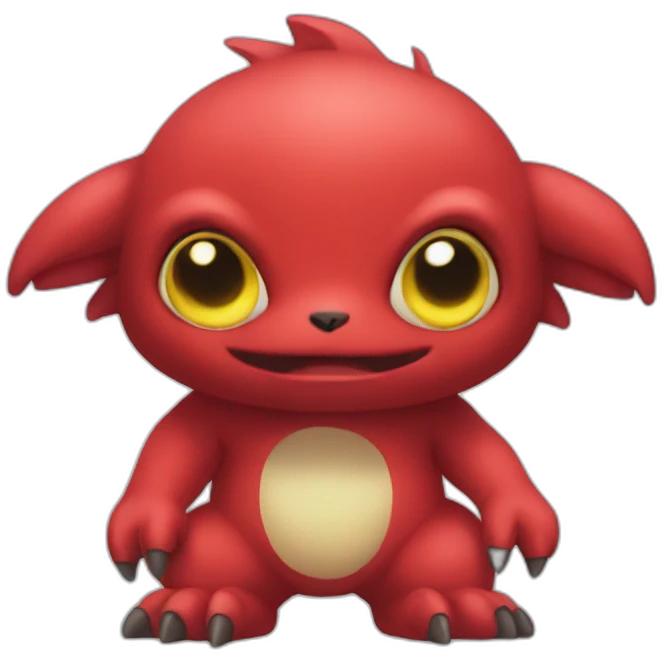 red baby Digimon creature emoji