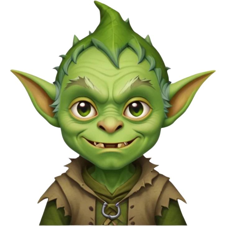 Steven Miller as a goblin with a mischievous expression emoji