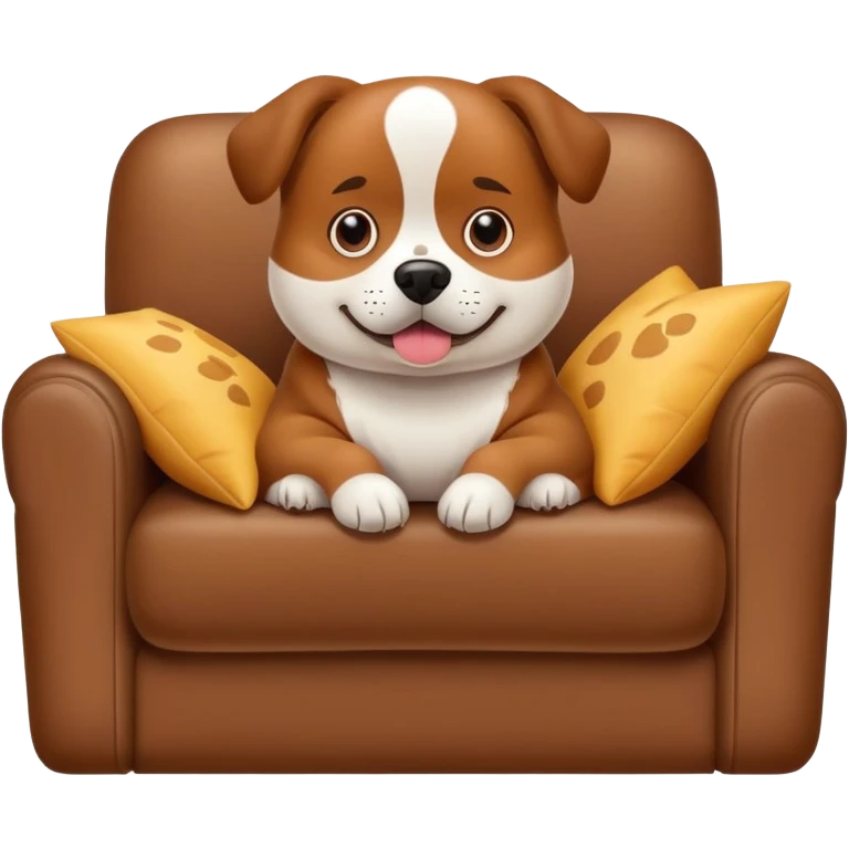 🐶🥔🛋️  couch potato dog emoji