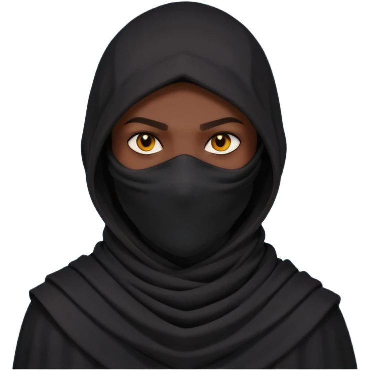 desert assassin portrait, head and shoulders only, dark hood, face scarf, mysterious glowing eyes, stealth vibe, 3D cartoon, mobile game icon style, clean background, no text, no watermark
 emoji