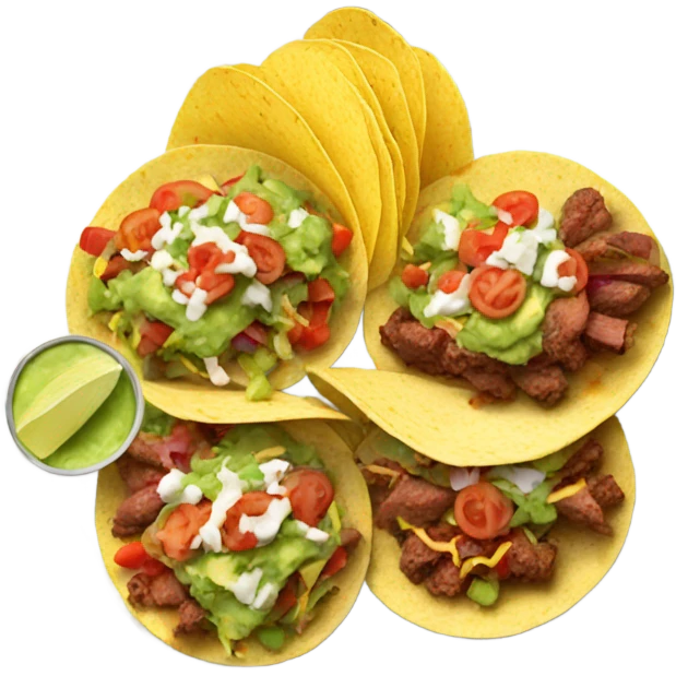 Tacos on plate emoji