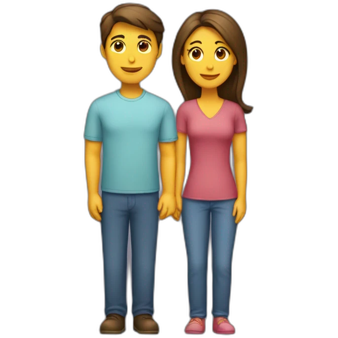 Femme sur dos homme emoji