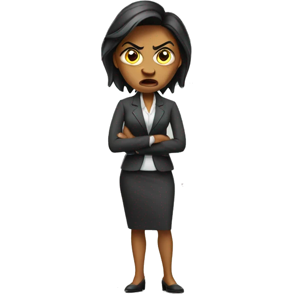 a angry business woman  emoji