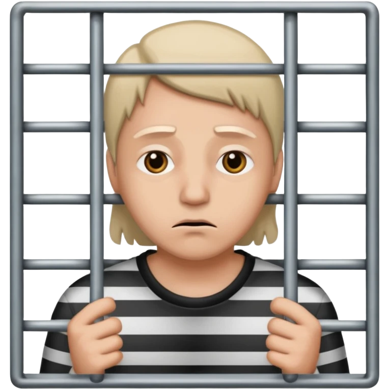 Jail emoji. A Person behind barrs emoji