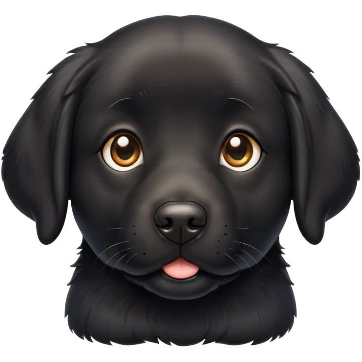 Fat black lab dog emoji