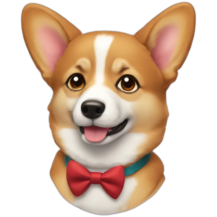 corgy with bowtie emoji
