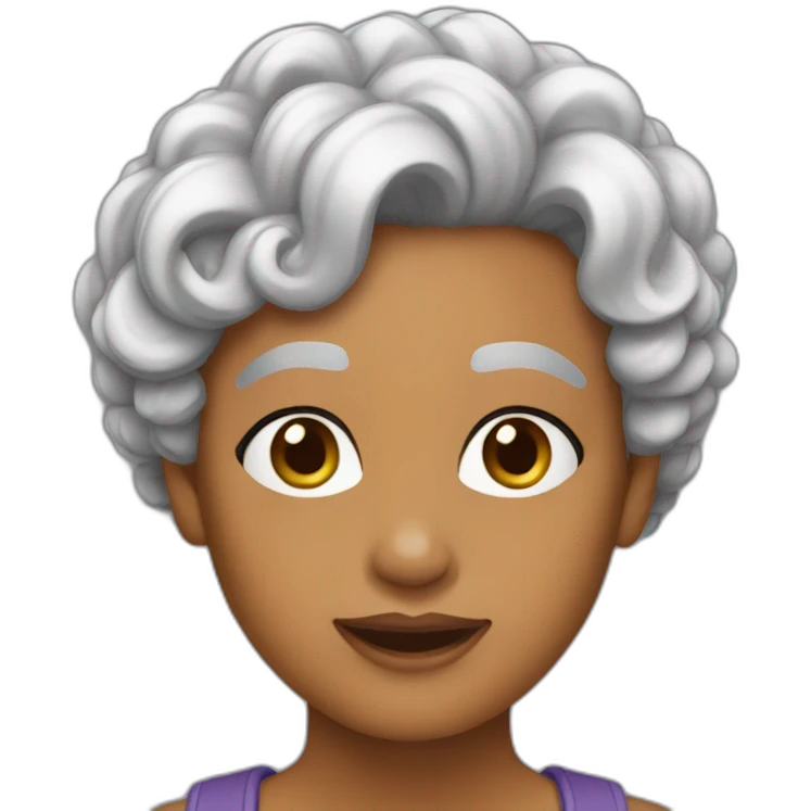 Mamie cheveux courts emoji