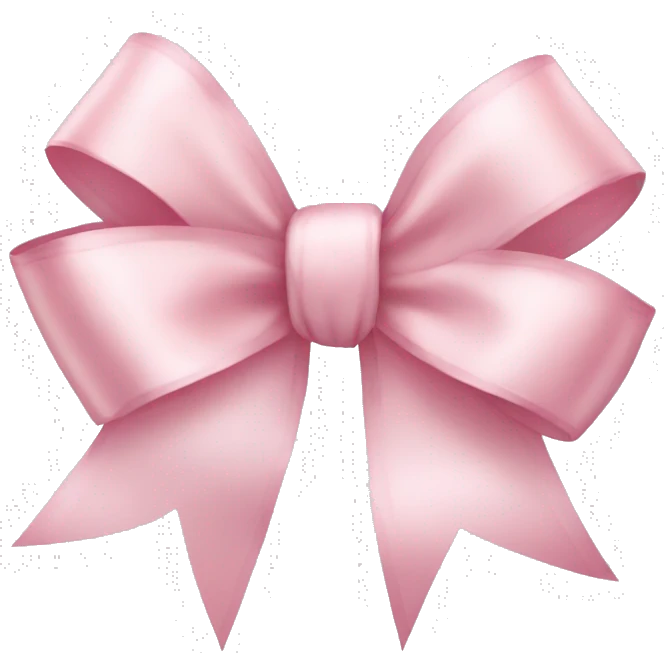 light pink ribbon bow emoji