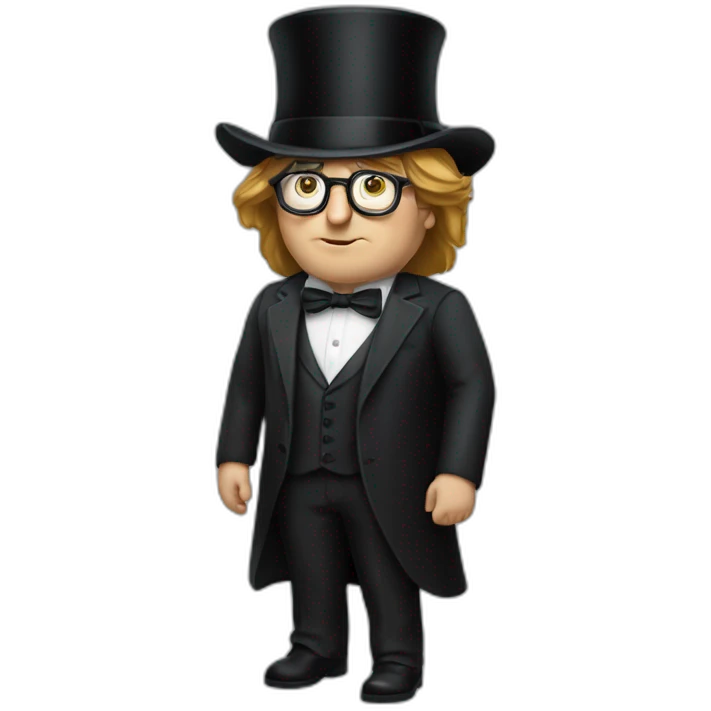 Gabe newell with a top hat emoji