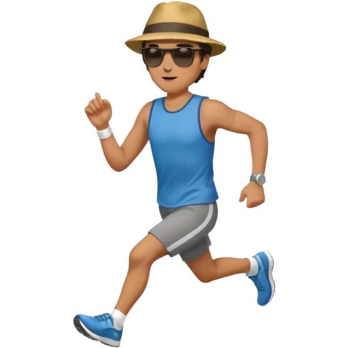brunette man runs emoji