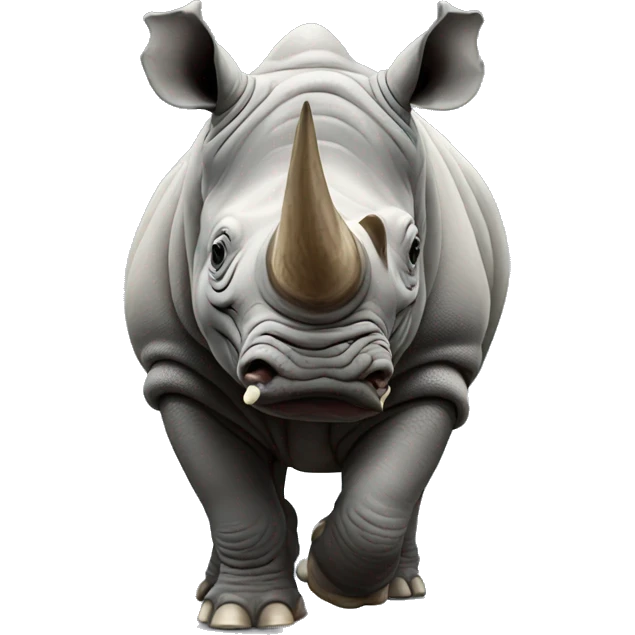 Rhinoceros with fur emoji