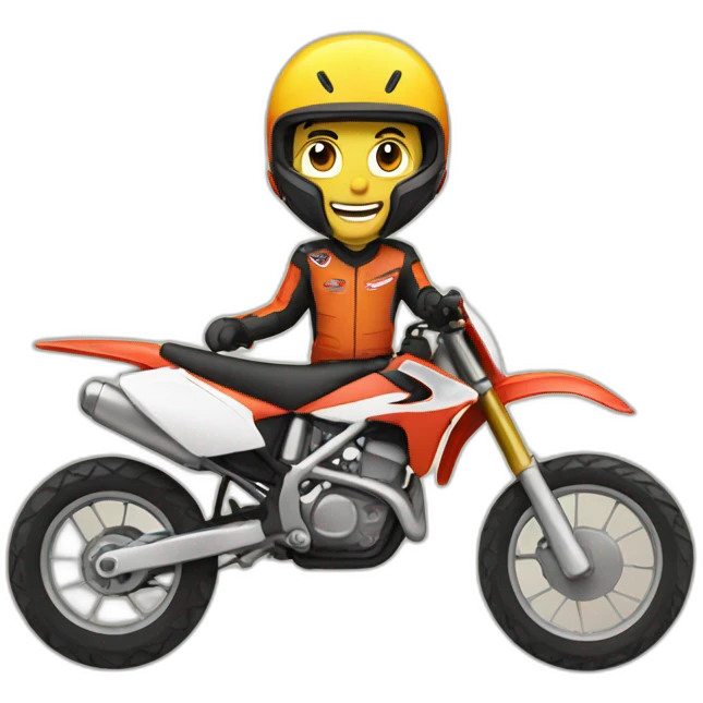 Motocross pilot emoji