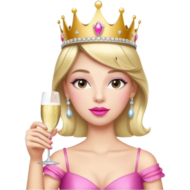 pink strong princess prosecco emoji