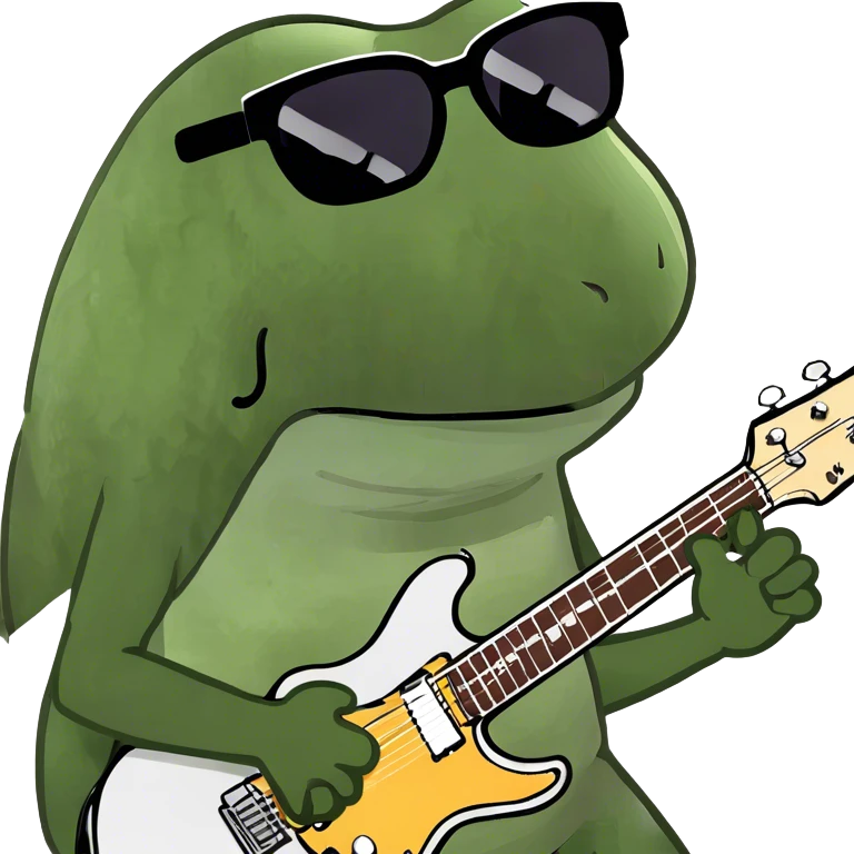 playing the electric guitar emoji