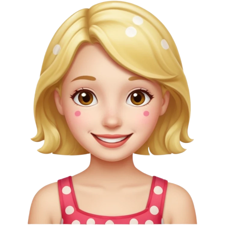 polka dots girl body emoji