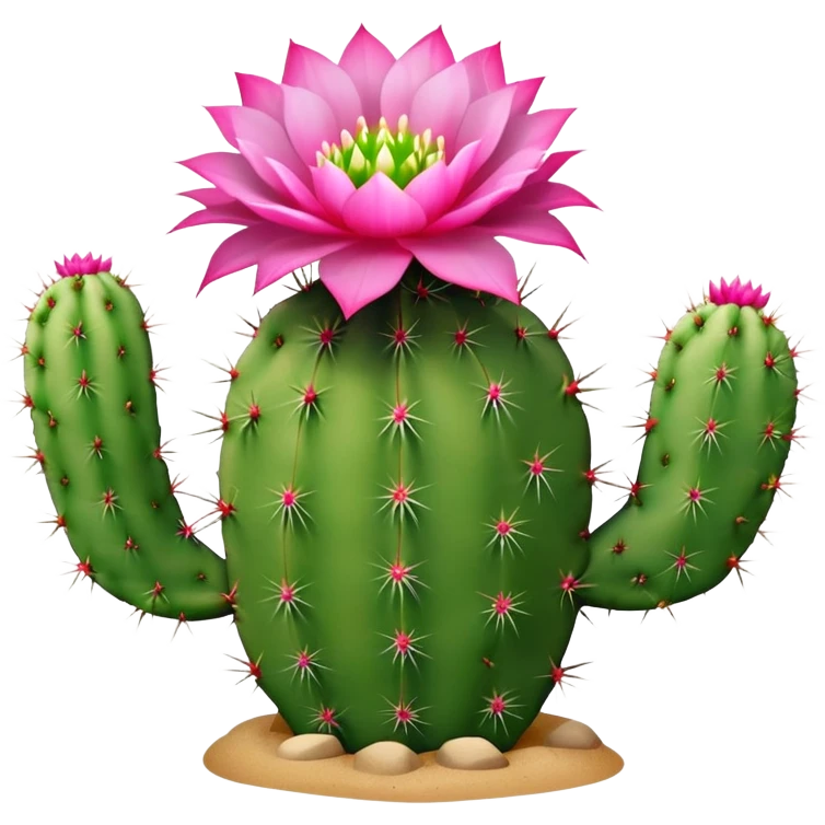cactus with flower emoji