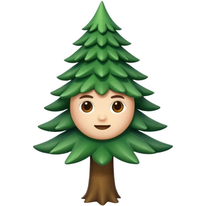 Memoji d'un petit sapin vert sylvestre.  emoji