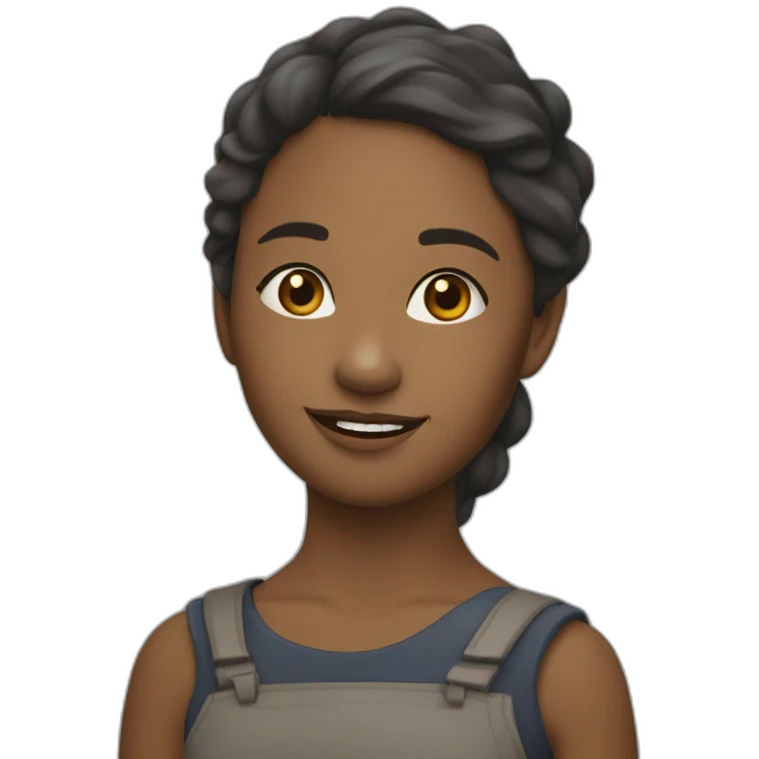 Fille avec un seul oiel emoji