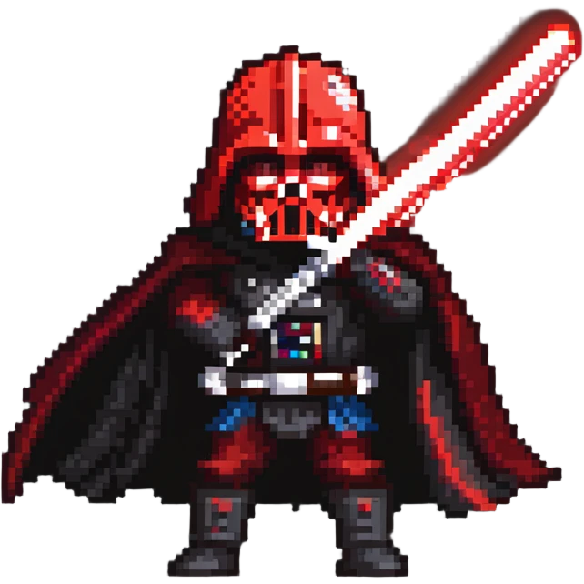 Oreo cookie as a Sith lord with red lightsaber and dark side force powers emoji