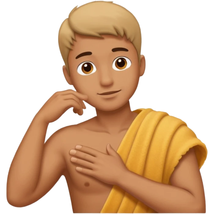 Emoji of a guy dusting off his shoulder with his hand emoji
