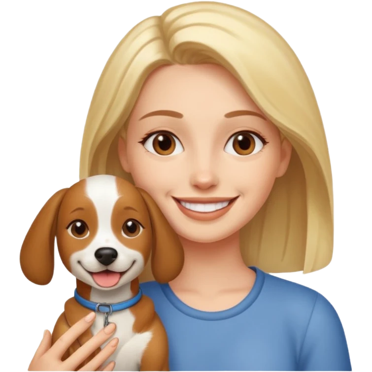 Woman with dog emoji