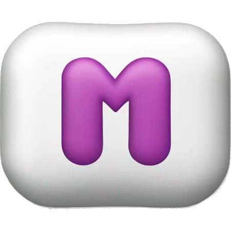 Pill with the letter “m” on it emoji