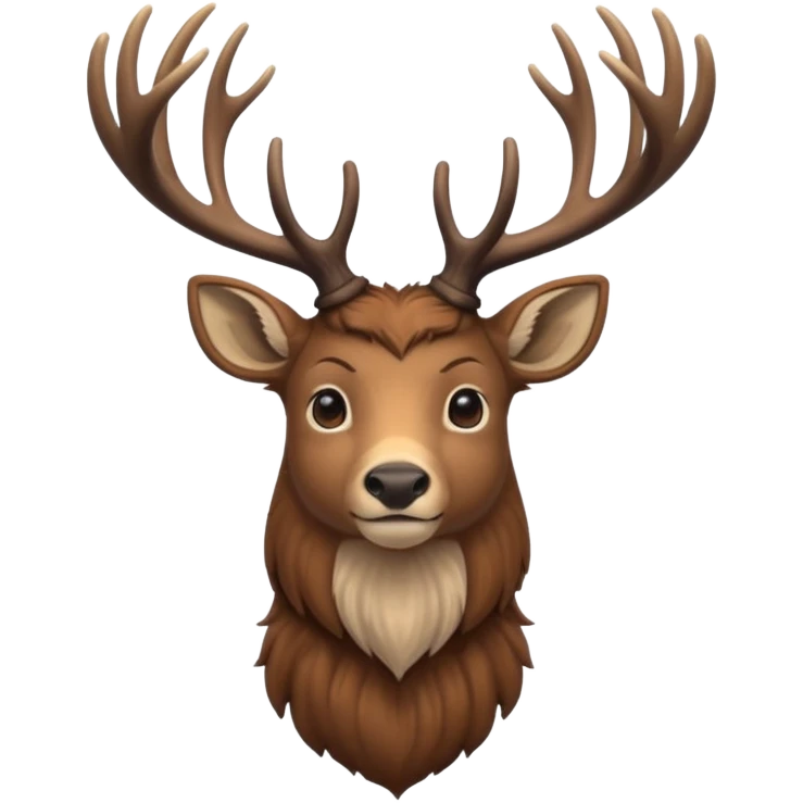 broad antlered deer emoji