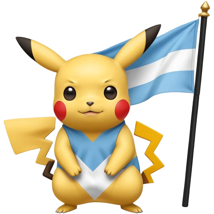 Pikachu Argentinian flag emoji