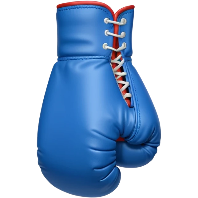 singular blue boxing glove with the back facing frontwards and pointed up emoji