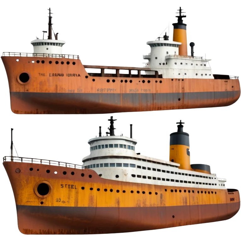 the Edmund Fitzgerald ship, side view emoji