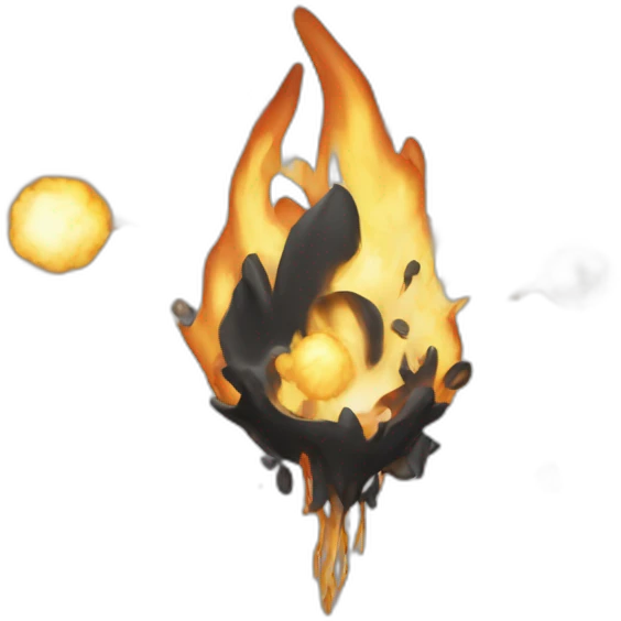 Coeur noir explosé emoji