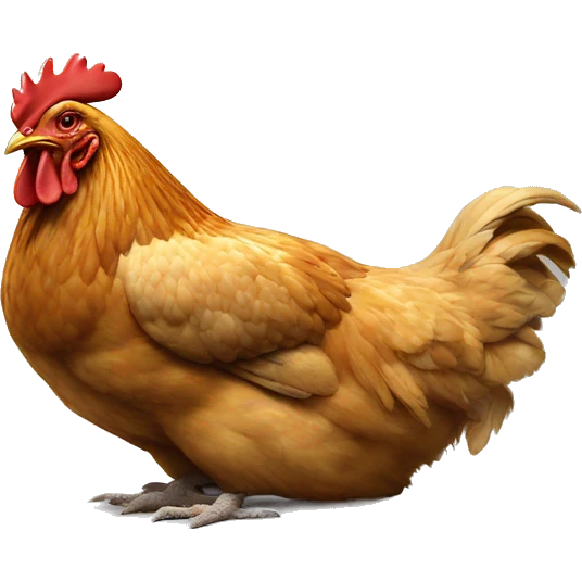 Chicken lying down smoking with crocs on emoji