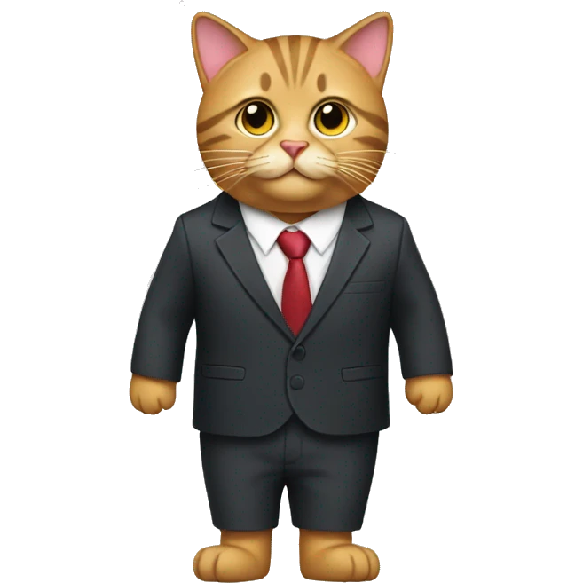 cats with a suit emoji