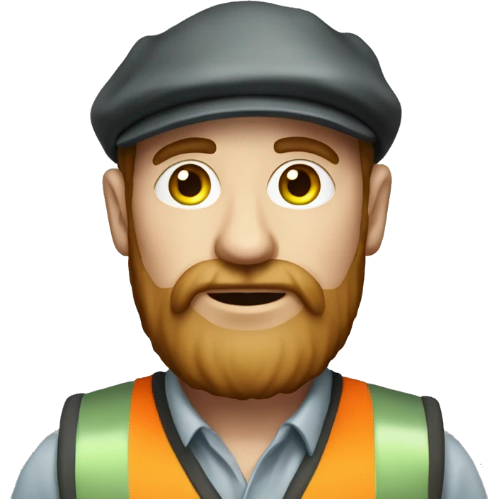 Realistic Irishman worker emoji