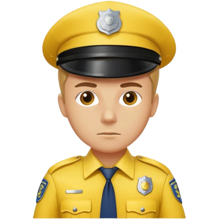 police with yellow uniform emoji