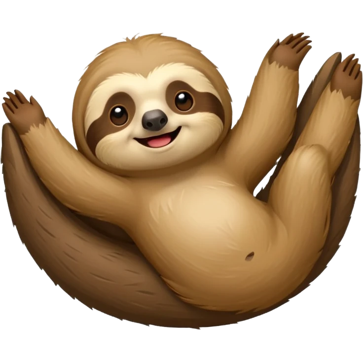 A laying down sloth saying yes emoji