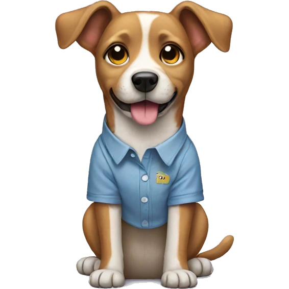 Dog with a shirt emoji