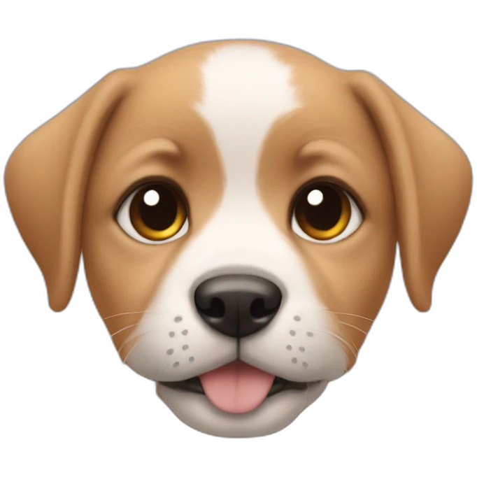 Puppy face on a human emoji