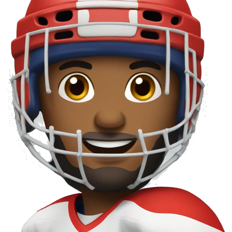hockey player with red helmet emoji