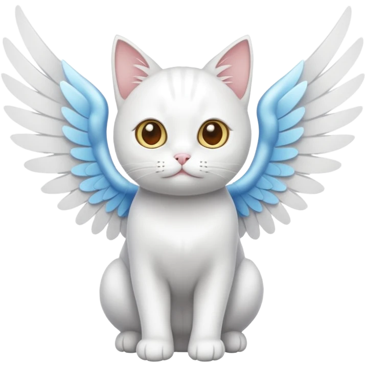 white cat with wings emoji