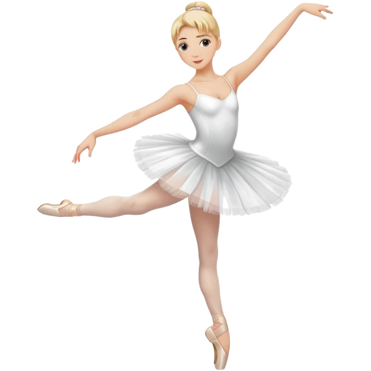 blonde ballet dancer en pointe emoji